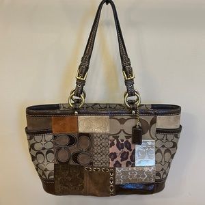 Coach Signature Patchwork Shoulder Bag